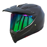 Casco Moto Kov Kx1 Negro Carbón