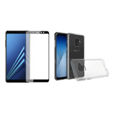 Funda Acrílico + Templado Compatible Cn Samsung A8 Plus 2018