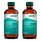 Kit 2 Piezas Suplemento Glucosamina Liquida Uva 580ml Pronat