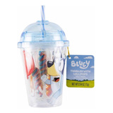 Vaso Bluey Con Popote Y Paletas