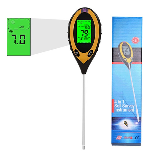 4 En 1 Medidor De Ph, Humedad, Temperatura Iluminación Suelo