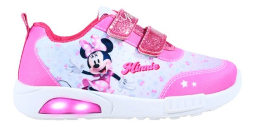 Zapatillas Footy Led Luces Al Pisar Abrojo Nena Minnie Shine