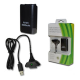 Kit Carga Y Juega Xbox 360 Batería 8000 Mah Cable Cargador