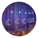 Cascata De Led Estrelas E Luas Decoração 8 Funções