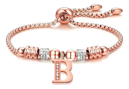 Pulsera Con Letra Inicial Nombre Ajustable | Meses sin interés