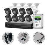 Kit Seguridad Dahua Cctv Dvr 16ch+ 8 Camara Fullcolor+ Disco