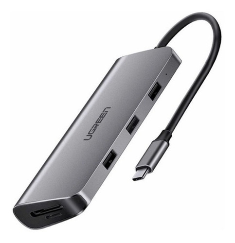 Hub 9em1 Ugreen 3*usb Hdmi Vga Rj45 Tf/sd+ 60w Thunderbolt 3