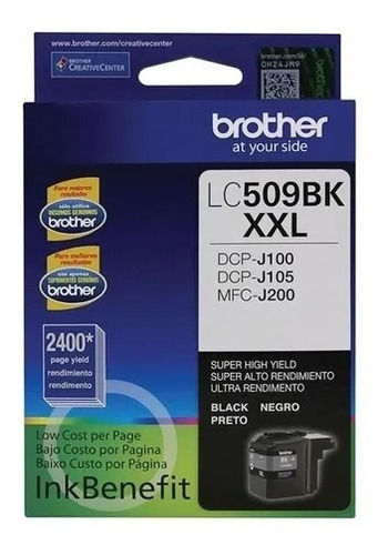 Cartucho Original Brother Lc509bk Dcp J100 J150 J200 2.4k