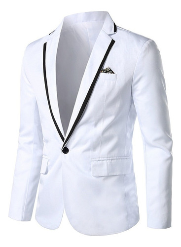 Suits Men Elegant Casual Solid Blazer Business Home