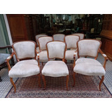 Manyantiques Juego De 6 Sillas Y 2 Sillones Frances Luis Xv