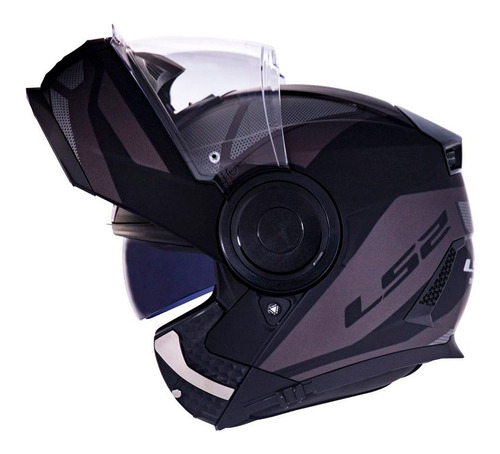 Capacete Ls2 Ff902 Scope Mask Cinza Escamoteável Novo