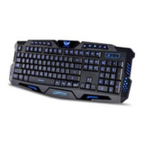 Teclado Gamer Pc Luz De Fundo  Led Tricolor 3 Cores 