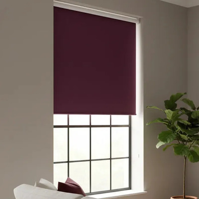 Persiana Blackout Decoking Premium Enrollable 120 Cm De Ancho X 220 Cm De Alto Color Burgundy. Bloquea Luz Solar, Privacidad Total, Fácil Instalación, Diseño Moderno Y Elegante Para Hogar Y Oficinas | Meses sin interés