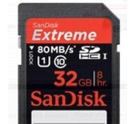 Memoria Flash Sandisk Extreme, 32gb Sdhc Uhs-i Clase 10