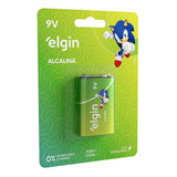 Bateria 9v Alcalina Elgin Blister Com 1 6lr61