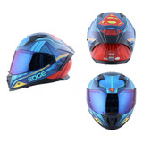 Casco Cerrado Edge Dc Superman Certificado Motos.shop