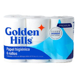Papel De Baño Golden Hills 6 Rollos Premium Petalo - 1 Pz