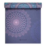 Tapete Yoga Mat Gaiam Premium Pvc Estampado Reversible 6mm Color Violeta Azul