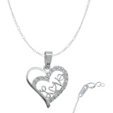 Collar Grande Mediano Love Amor Regalo Mujer Plata 925