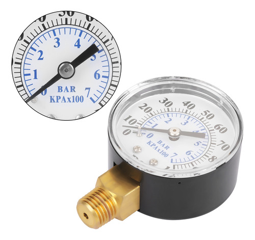 Manómetro Manómetro 0-100psi 0-7bar Para Agua, Aire Y Aceite