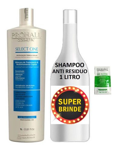 Prohall Progressiva Select One  + Shampo Anti Residuo Brinde