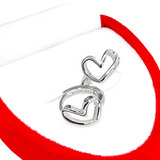 Argollas Aros Forma Corazón 10mm De Plata 925 Nena Mujer