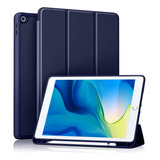 Funda iPad 10.2 Akkerds Delgada Soporte Lápiz Azul Marino