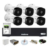 Kit 6 Cameras Intelbras 1120 B, Dvr 8ch 1008c, Hd 1 Tera