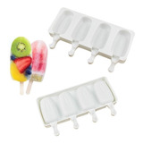 Moldes De Silicona Para Helados Molde Paletas Helado 417 Color Blanco