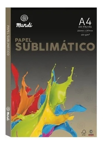 Papel Sublimático Globinho Mundi Premium A4 100 Folhas