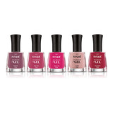 Kit Esmalte Diamond Gel Risque 5 Cores Rosa Vermelho 9,5ml