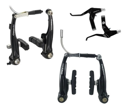 Kit Freno V-brake Con Manijas Tektro 