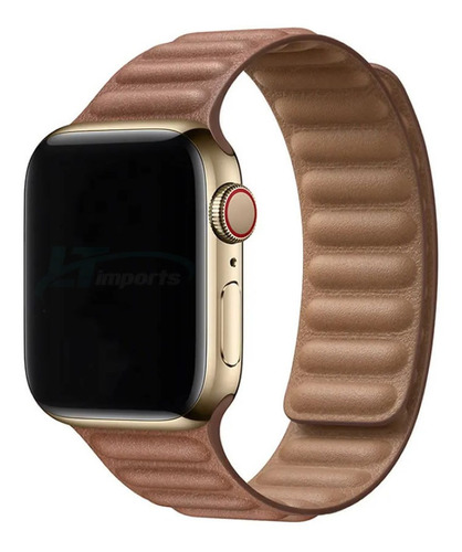 Pulseira Couro Magnetica Para Apple Watch 41mm 40mm 38mm