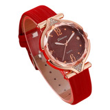 Juego De Reloj Y Joyas Accesorios Rojo Para Dama Mujer 5pz