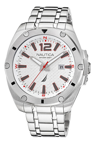 Reloj Pulsera  Nautica Naptcs221 Del Dial Blanco