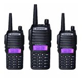 Kit X 3 Handy Baofeng Uv-82 Bateria Recargable Walkie Talkie