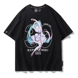 Camiseta De Manga Corta Estilo Anime Girl Singer Miku