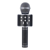 Microfono Karaoke Bluetooth Parlante Usb Recargable Fiestas Color Negro