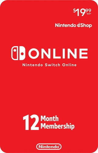 Nintendo Switch Online 12 Meses - Individual Membership