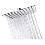 Flor Baño Ducha Duchon Metal Cuadrada 25 Cm Picos Silicona Acabado Brillante Color Plateado | Mismo precio en cuotas
