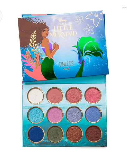 Paleta De Sombras La Sirenita Sinless Beauty Little Mermaid Color De La Sombra Turquesa