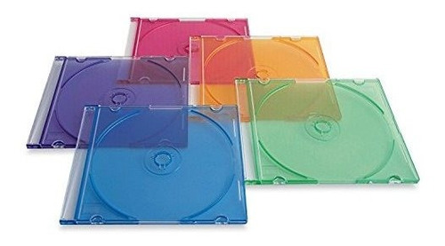 Dvd Cd Cajas Finas 0 21 Pulgadas Colores Surtidos 50pk