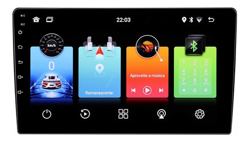 Multimidia Universal 2din 9p Android Auto Carplay S/fio 2gb