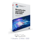 Esd Bitdefender Compatible Con Mac 1 Usuario, 2 Años