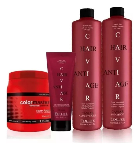 Mascara, Crema Peinar, Shampoo, Acond Fidelite Kit Teñidos 