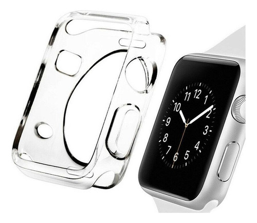 Funda Protector Silicona Para Apple Watch Series Trasparente