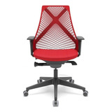 Cadeira Para Escritório Bix Base Piramidal Vermelha 4870