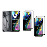 Capa Anti Shock + 2x Peliculas De Vidro 3d Para Moto G82