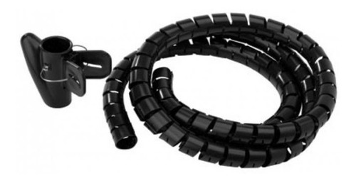 Tubo En Espiral Organizador De Cables Negro 1.5m Steren