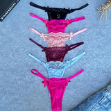 Lingerie Sensual Calcinha Pequena Sexy Fio Kit Com 6 Peças